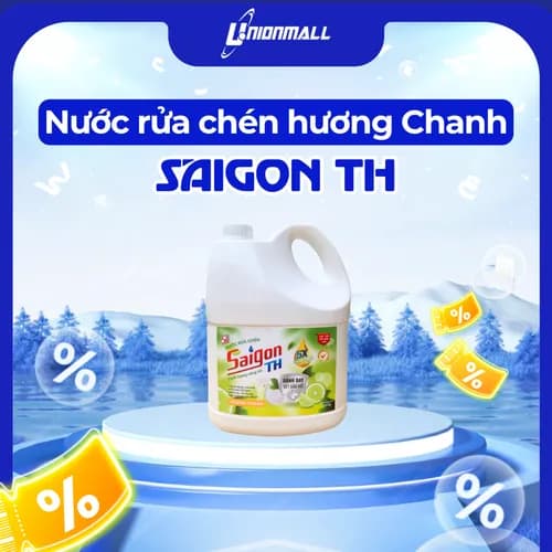 Nước rửa chén Saigon TH 3.6kg hương Chanh thumbnail 1